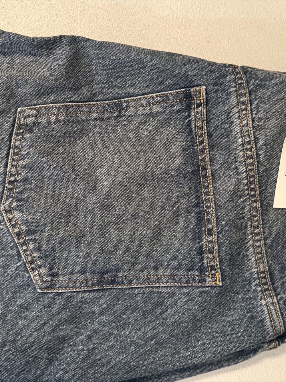 H&M Relaxed Straight Medium Blue Denim Wide Leg Jeans Size 16 - Picture 2 of 4